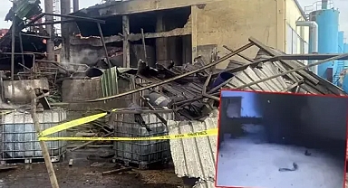 Tekirdağ'da yağ fabrikasındaki patlamanın görüntüleri ortaya çıktı
