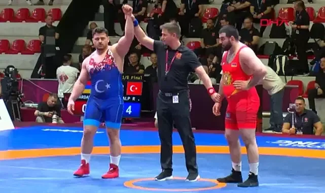 Avrupa şampiyonu Kayaalp, Ermeni rakibini yere serdi!