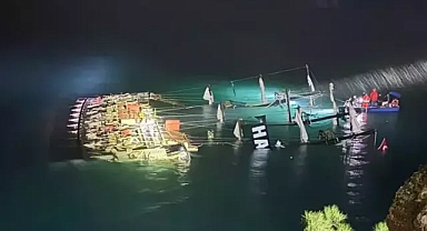 Fethiye'de tur teknesi battı