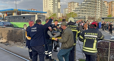 Kayseri’de tramvayın çarptığı kadın yaya yaralandı