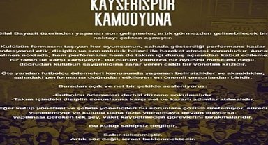 Kayserispor taraftar grubu Kapalı Kale: Bu kulüp sahipsiz değildir, sabır tükenmiştir