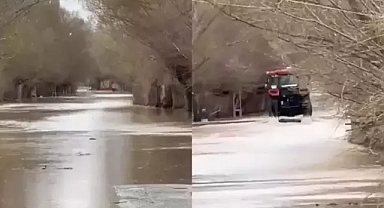 Kızılırmak taştı köyün bir kısmı etkilendi