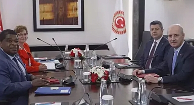 TBMM başkanı Numan Kurtulmuş, Martin Chungong ve Kareen Jabre ile toplantı yaptı