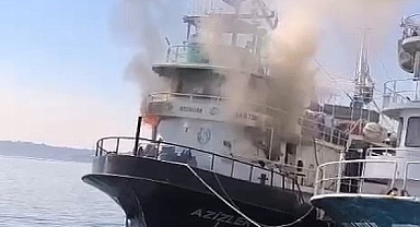 Teknede çıkan yangın söndürüldü