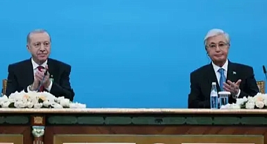 Kazakistan'da, Cumhurbaşkanı Erdoğan'a devlet nişanı takdim edildi!