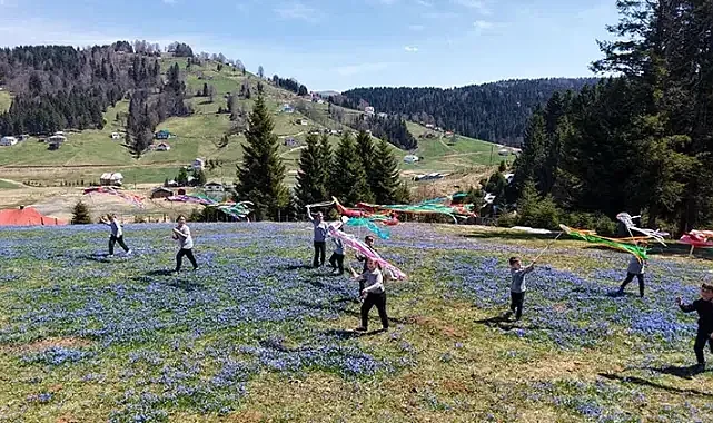 Yaylaya çıktılar, kitaba sarıldılar; ‘mavi yıldız’lar arasında ders
