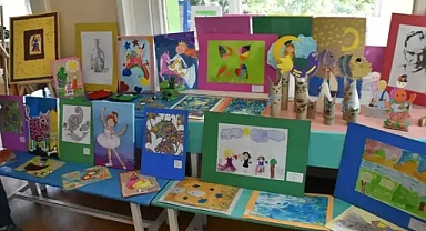 Hastane odaları sanat atölyesine dönüştü