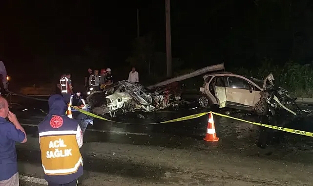Karadeniz Sahil Yolu’nda zincirleme kaza sonrası yangın; 3 ölü, 4 yaralı