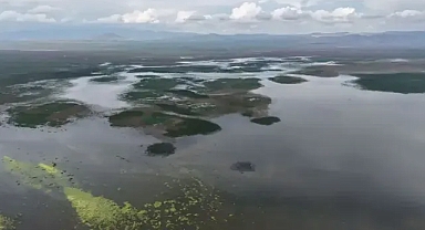 Kuraklıktan yok olma noktasına gelen Akşehir Gölü'nde su 1,5 metre derinliğe ulaştı
