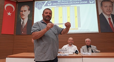 Melikgazi Belediyesi üretici pazarı için kura çekimi yapıldı
