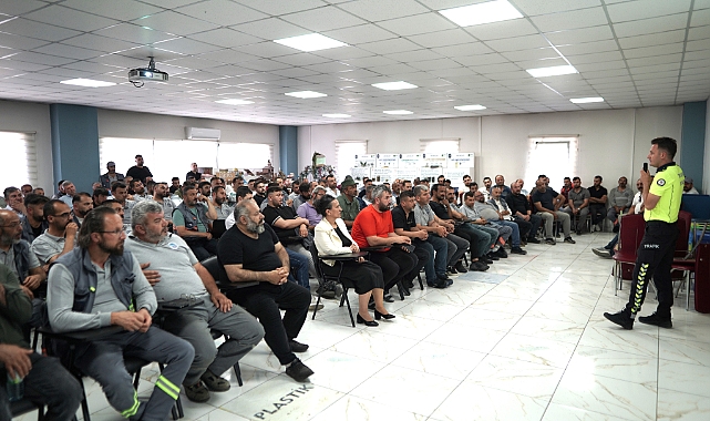 Melikgazi'den Saha Çalışanlarına Trafik Eğitimi