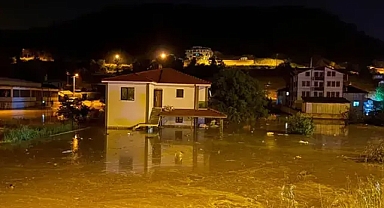 Sakarya'da sağanakta dere taştı; evleri ve tarım arazilerini su bastı