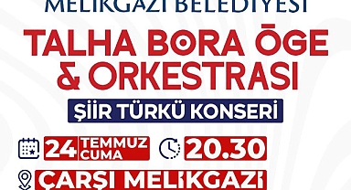 Çarşı Melikgazi'den şiir ve türkü sesleri yükselecek