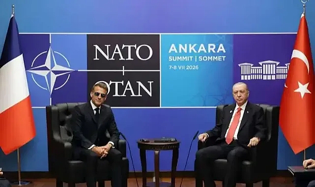 Cumurbaşkanı Erdoğan Macron ile NATO Zirvesinde yan yana geldi!