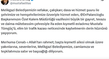 Elitaş'dan; Mustafa Tümgüç için taziye mesajı!