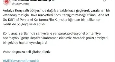 Kazazede vatandaş; helikopterle kurtarıldı!