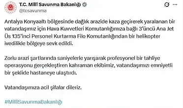 Kazazede vatandaş; helikopterle kurtarıldı!