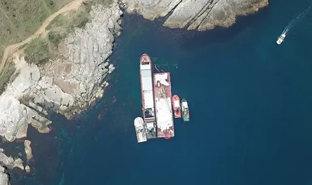 Kocaeli’de karaya oturan gemi, 7 milyon 411 bin TL ile başlayarak açık arttırma ile satılacak