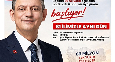 Türkiye’nin Yeni umudu, kapıları 86 milyona açık olan partimizle iktidar yürüyüşümüz başlıyor!
