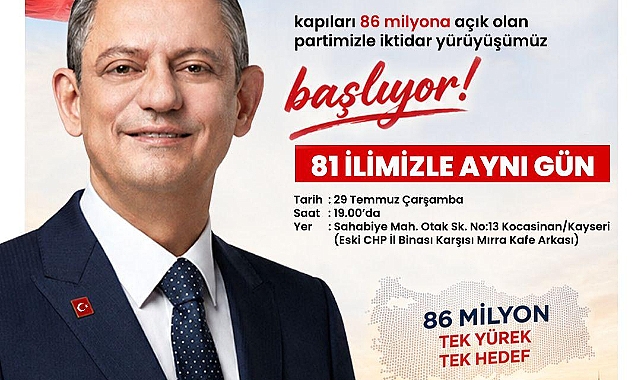 Türkiye’nin Yeni umudu, kapıları 86 milyona açık olan partimizle iktidar yürüyüşümüz başlıyor!